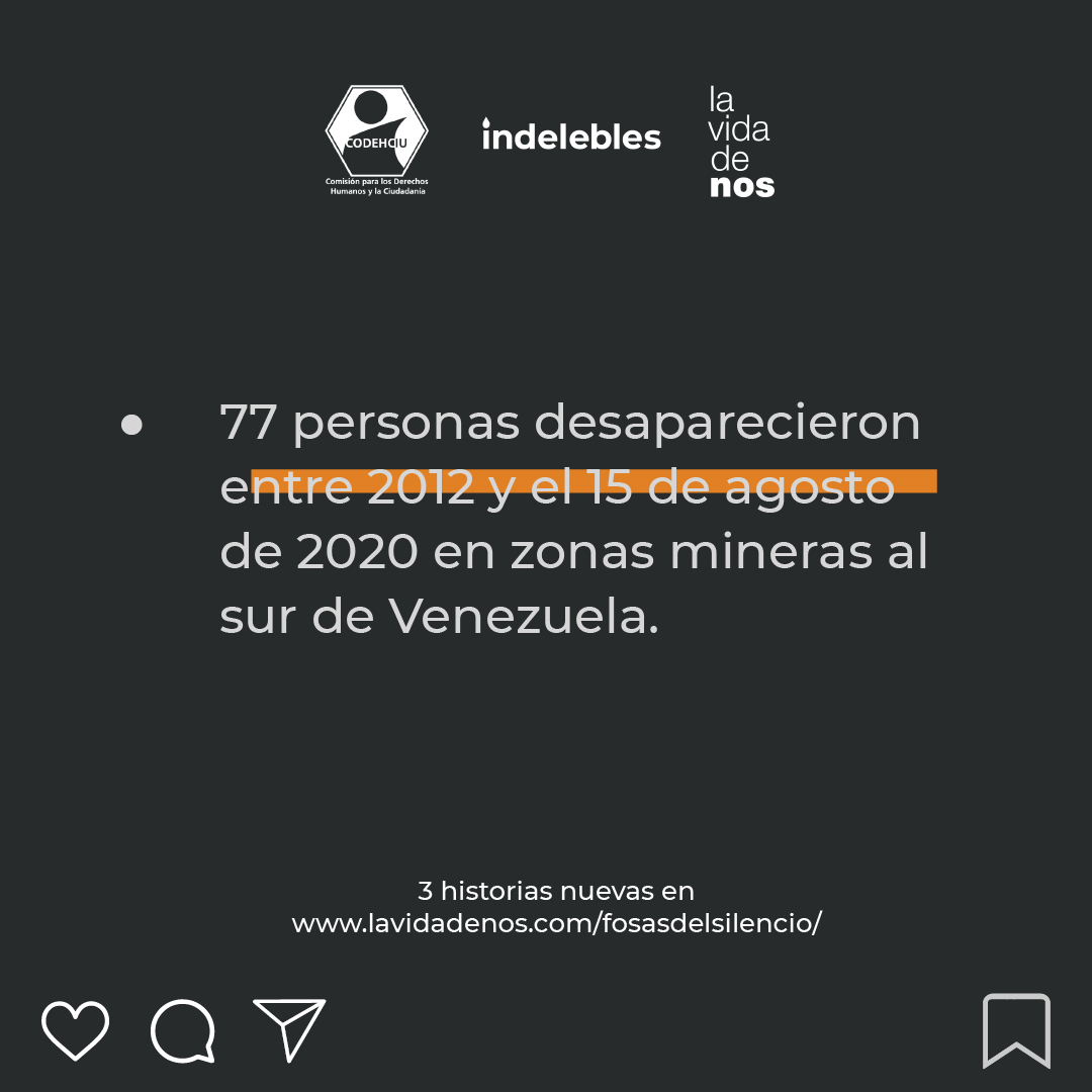 lavidadenos's tweet photo. Richard, Esther, Andrés y Milena se desvanecieron en las minas de Bolívar. Hoy, Día Internacional de las Víctimas de #DesaparicionesForzadas, sus historias se suman a #FosasDelSilencio de @Codehciu, @lavidadenos y periodistas independientes.

#PremioSIP 
 
https://t.co/6AsS8TG2q8 https://t.co/1fU54ouBdd