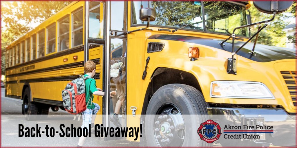 AkronFirePolice's tweet photo. Time is running out to enter! We want to see your best #BackToSchool pictures. Share a picture of your scholar in the comments on our Facebook post for your chance to win a $25 gift card. Contest ends August 31. 🤩 📚
#FirstDayOfSchool #AFPCU #HeyAkron https://t.co/cHQSnp8oPO
