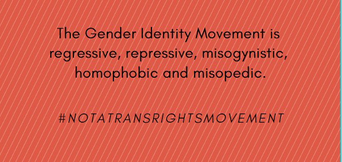 It is not a "trans rights" movement.It is a gender identity movement.How dare they appropriate the language of human rights to push this repressive agenda?5/