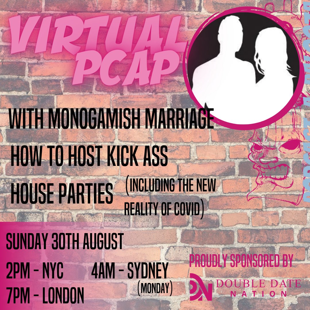 PaloozaPodcast's tweet photo. Coming up in 1 hour is @monogamish1 with their session on Hosting Epic House Parties

We know you've been hanging out for this session, join us over on #PCAPVirtual as Mr and Mrs share the inside scoop &amp; give us all their tips

Check out their blog https://t.co/DzbfCrUOyQ https://t.co/BOoZmpewMS