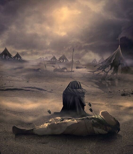 #ليله_الوحشه تعبرُ الريـحُ ..  والحُسينُ طريحُ
وحــياءً عن الجـراحِ تُشيــحُ

هي تدريْ بأنّهُ لم يمُتْ .. بلْ
ظلَّ في التربِ ساعةً يستريحُ 

هو في اللاحياةِ صاغ حياةً
يُقبلُ الموتُ نحوهُ .. ويروحُ

قطَّعوا النحرَ .. لم يكنْ ذاكَ نحـراً
كان "ورداً" على التُـرابِ يفـوحُ