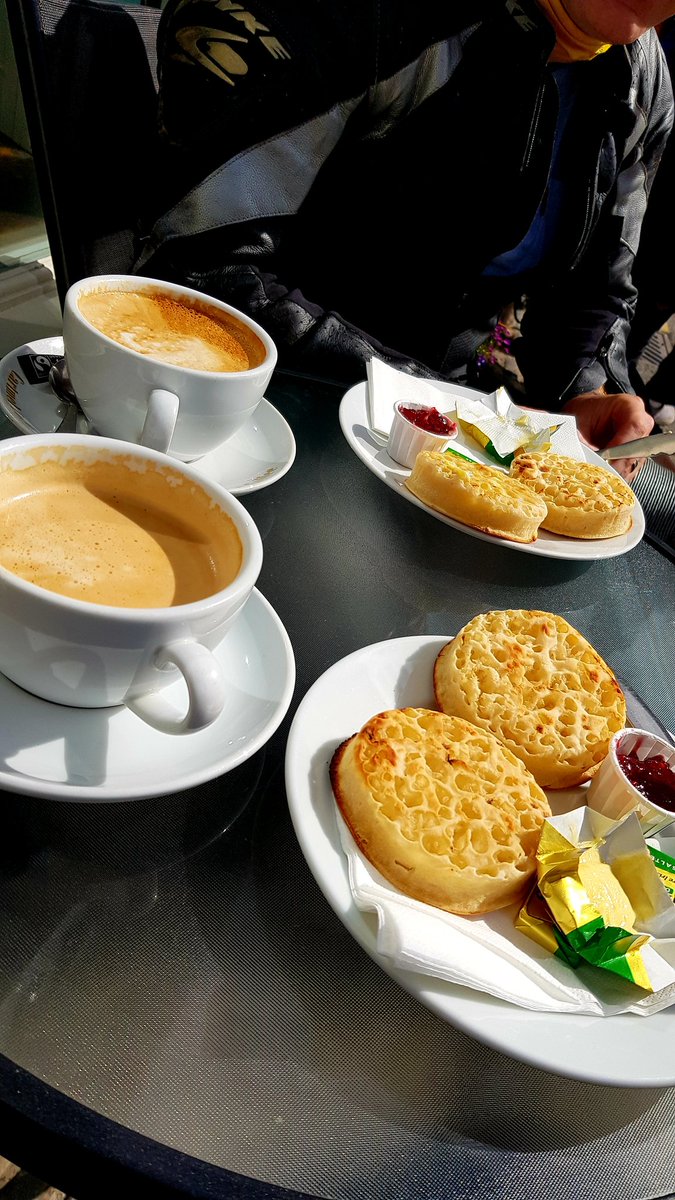 davebowden53's tweet photo. Crumpet in Cartmel today and I have to say that crumpet was worth the ride 🤦♂️🤷♂️👌#cartmelcoffee 📷#DentFault and #leightonResevoir 296 Lake District and Yorkshire Dale's miles the 848 Evo did well though the rider said his body has now turned to mush 👍 https://t.co/hMLtOFgqku