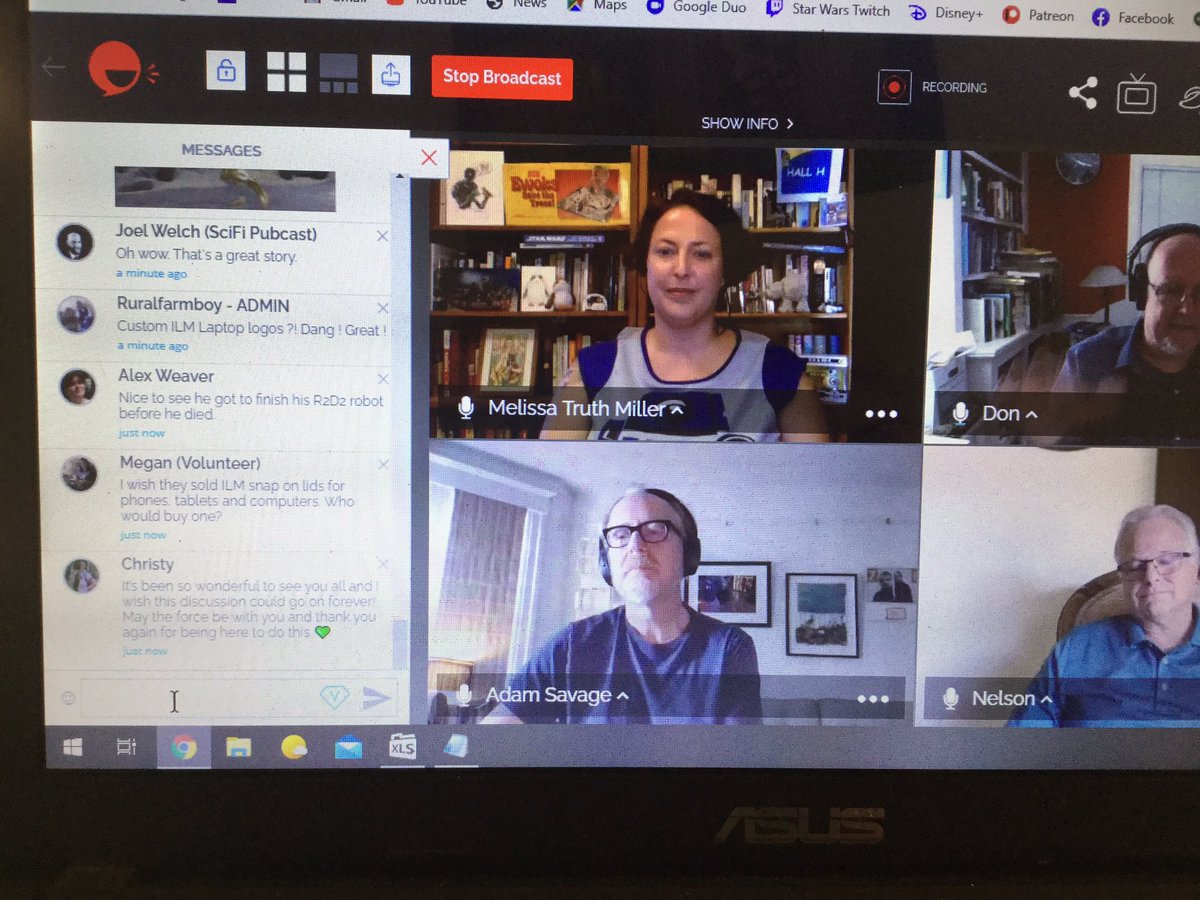 ImperialActivty's tweet photo. I’m in a #ForceFest2020 #LiveChat with #AdamSavage-n-#DonBies !!! https://t.co/N3GZbJsxF1