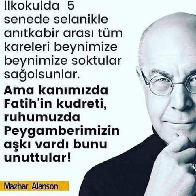 Mazhar Alanson Bunu demişse Söz noktasına kadar doğrudur ne var bunda ?