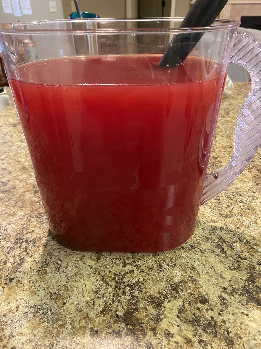 GGabelavn's tweet photo. Making watermelon wine from the watermelons I grew this year. Hopefully it’s worth the wait. #watermelonwine #homebrew https://t.co/ROo3j1MvYU