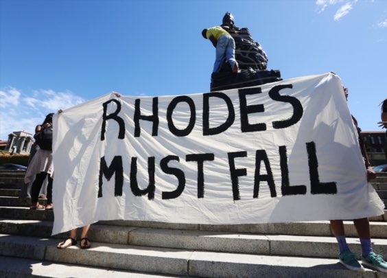 19)Implications for universities. #RhodesMustFall—It was Never Just About the Statue.“Originally directed against a statue that commemorates the colonial icon Cecil John Rhodes..wave of student protests..called for the ‘decolonisation’ of universities“  https://za.boell.org/en/2018/02/19/rhodesmustfall-it-was-never-just-about-statue