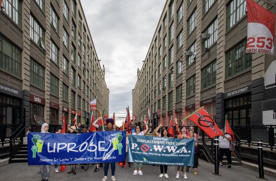 UPROSE's tweet photo. Contact #POWWA Protect Our Working Waterfront Alliance @UPROSE to join the fight against this threat to our families & future - Say NO to Industry City Rezoning & Yes to #ClimateJobs & a #JustTransition - Doing What Has to be Done ...serving #ClimateJustice #cantstopwontstop https://t.co/g3C5Y3Bh0j