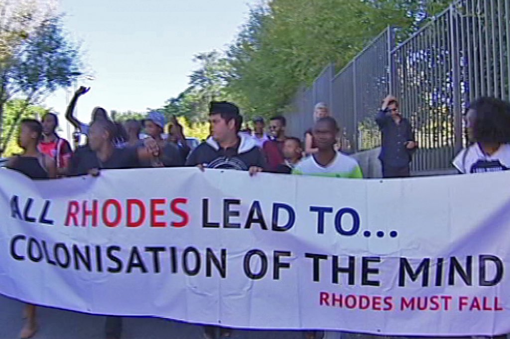 20)In South Africa, the colonial and apartheid statues interconnected with a larger quest to décolonisé the mind, knowledge, the curriculum, universities. #RhodesMustFall in Conversation with Achille Mbembe PART 1 filmed by Wandile Kasibe,  @YouTube 