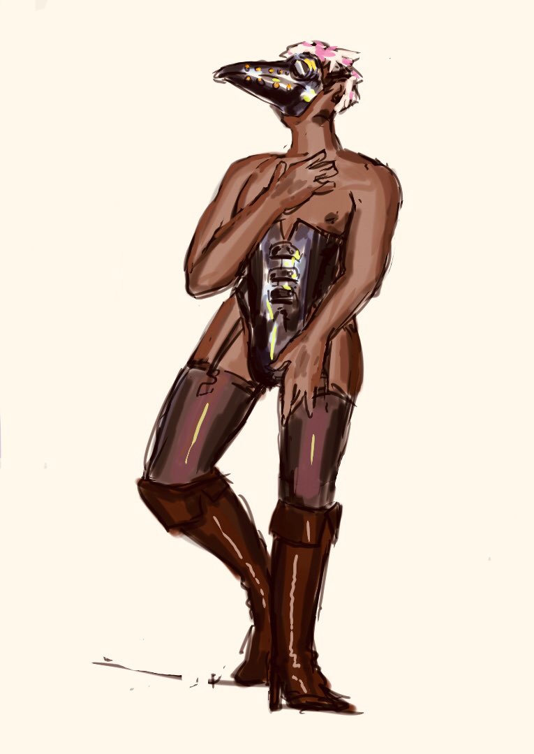 kalchipsnomnom's tweet photo. Sexy plague doctor 
#plaguedoctor #plaguemask #nsfw #nsfwart #nsfwartist #gaynsfw #twink #digitalart #oc #ocs https://t.co/uD4lYDj1No