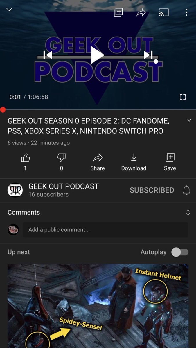 GEEKOUT18's tweet image. Sorry for the delay! It’s 3pm in the west coast tho so tech were right on time. Geek out ep 2 is out now! We discuss #nextgenconsole and #dcfandome here (youtu.be/xH98pPw4ZfU) @MaroofA1996 @RemyThinksThat