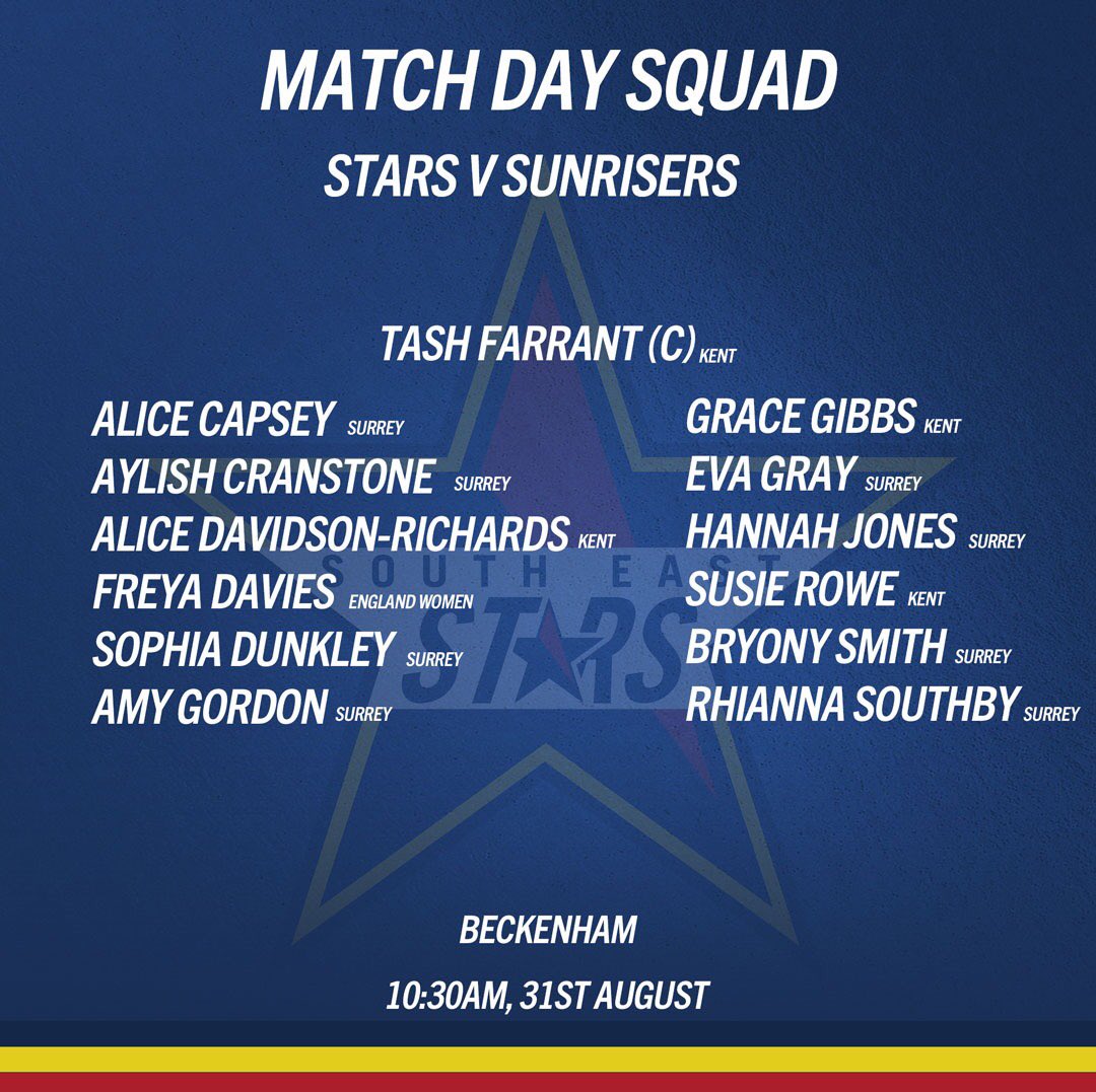 🌟 TOMORROW’S SQUAD 🌟

We have named an unchanged squad of 13 for tomorrow’s game at <a href="/CountyBeckenham/">The County Ground, Beckenham</a> against @Sunriserscrick 

Live stream details will be listed in the morning.