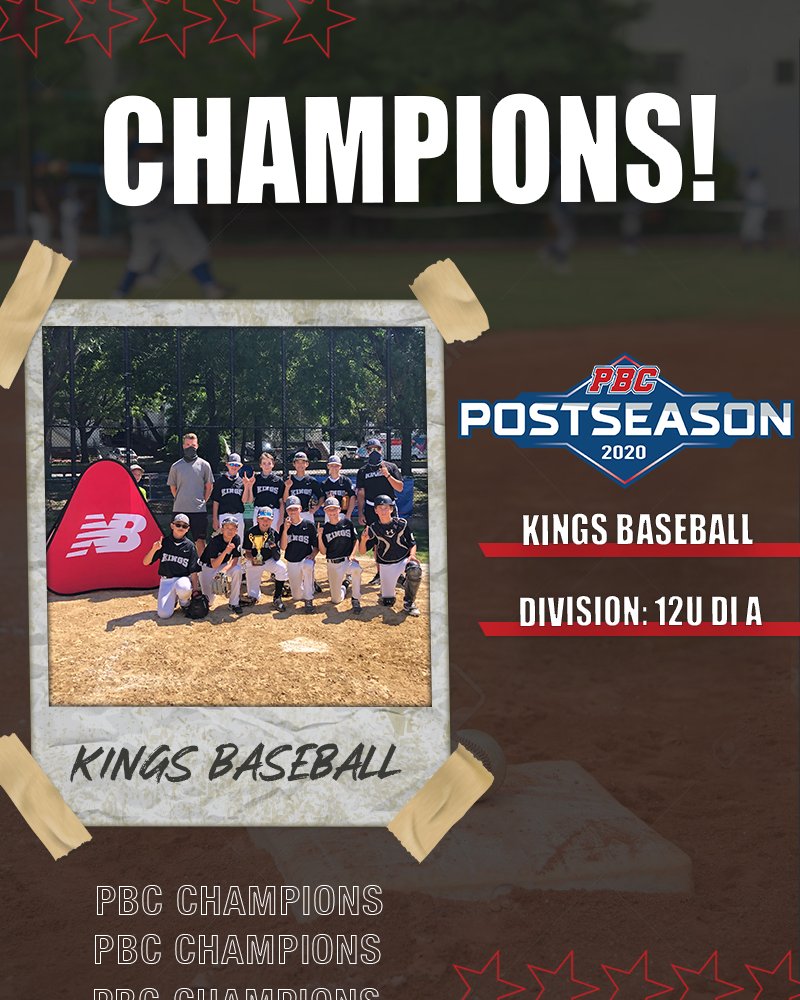 🏆🏆🏆

Congrats to Kings Baseball on claiming the 12U D1A #PBCChampionship !

 #WhereTheBestCompete