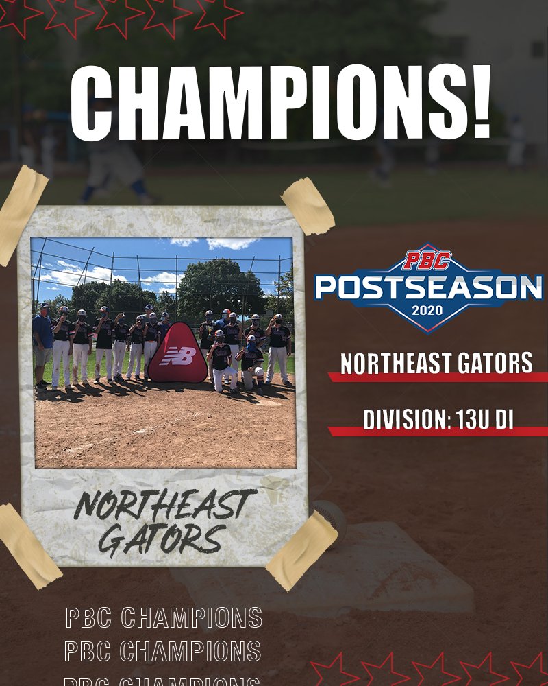 🏆🏆🏆

The Northeast Gators are your 13U D1 champions! 

#WhereTheBestCompete