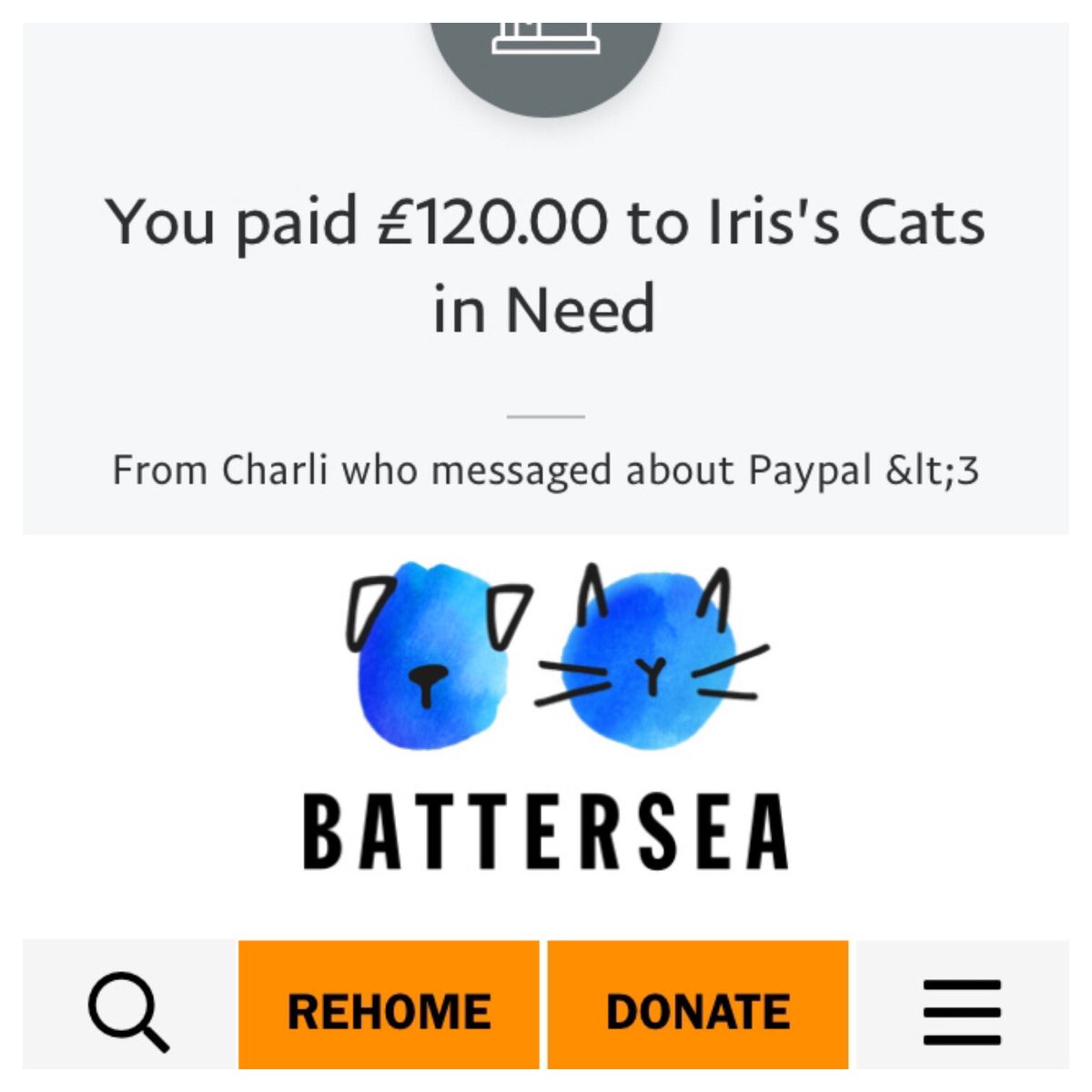 Birthday fundraiser 2020Last year, we managed to raise £120 for Iris’ Cats In Need. This year, I want to help Battersea, the rescue for cats and dogs. To donate, send your desired amount to my Paypal. Your donation will be screencapped (name + photo censored) and posted here.