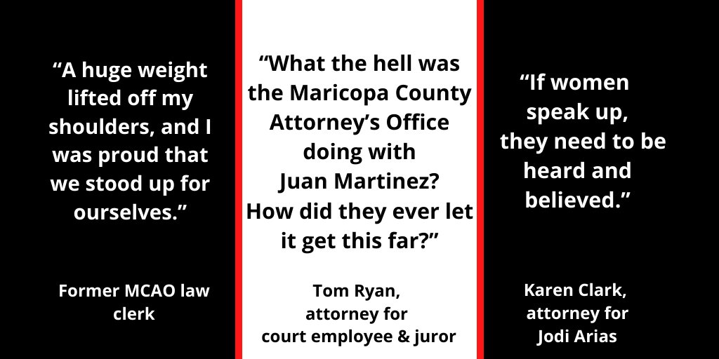 Shortly later, Martinez gave consent to be disbarred. He said giving up his law license was not an admission of wrongdoing.  @azcentral  https://www.azcentral.com/in-depth/news/local/arizona-investigations/2020/08/13/arias-prosecutor-juan-martinezs-legal-career-ends-through-efforts-led-women/5513787002/