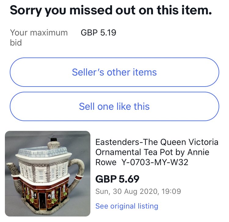 EEndersAnalysis's tweet photo. Thank God I didn’t win this. Danger of late night #EastEnders eBay searches https://t.co/biRVFy8WWh