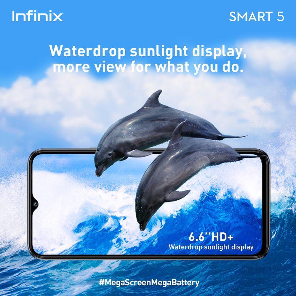InfinixGhana's tweet photo. The Smart 5 features a Sunlight display that offers viewing clarity😍 no matter the light condition (indoor or outdoor).
#MegaScreenMegaBattery #InfinixSmart5 https://t.co/yYGIGXmE4w