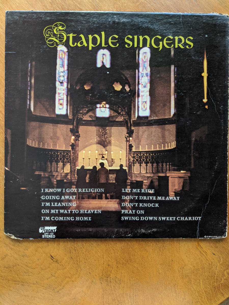 Just put this 1968 collection on the turntable -- "Pray On," fabulous gospel singing driven by Pops Staples' ringing guitar.