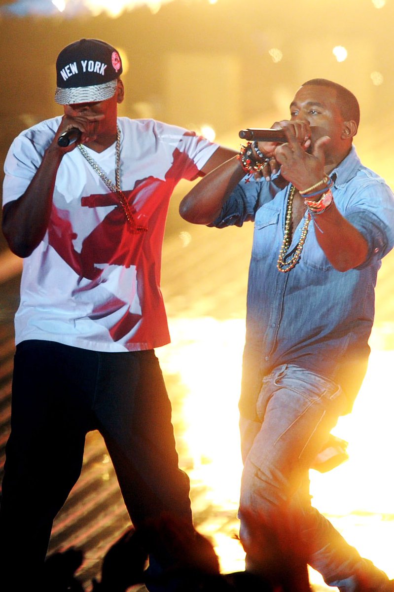 2011: Kanye and Jay Z performed “Otis” at the  #VMAs  .Kanye and Katy Perry won two awards for “E.T.” and Kanye was nominated for a total of nine awards.