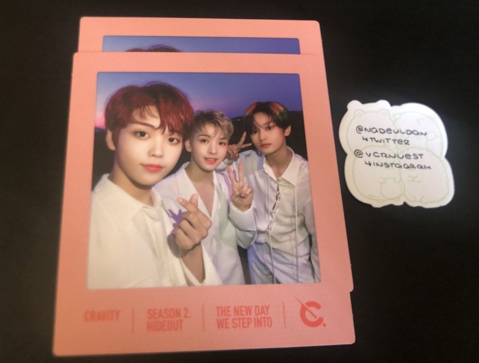 wtscravity hyeongjun allen taeyoung unit polaroid red verdm if interested