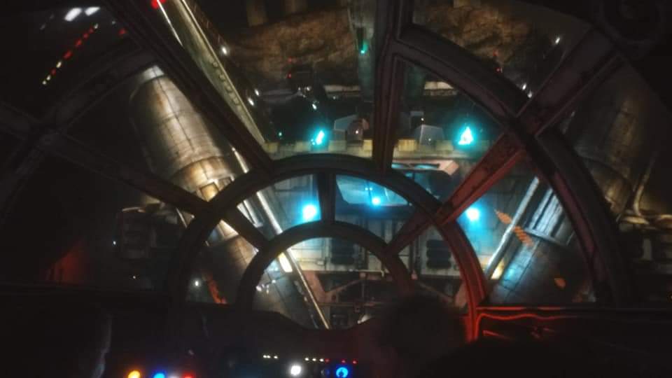 cstephens2's tweet photo. And then we got to go into the cockpit of the #milleniumfalcon and take our positions, and then we flew over #batuu and on to #corellia in search of #coaxium containers. #dailydoseofdisney #smugglersrun #blackspireoutpost #galaxysedge #disneyland #milleniumfalconsmugglersrun 4/5 https://t.co/FjEiX8JMSn