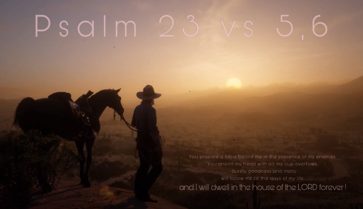 🍃Psalm 23:5,6
You prepare a table before me
in the presence of my enemies.
You anoint my head with oil;
my cup overflows.
Surely goodness and mercy 
will follow me all the days of my life,
and I will dwell in 
the house of the LORD forever.

#God #Jesus #Praise
#CactusTweets_ 🌵