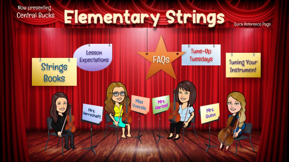 CBcquinn's tweet photo. CB Elementary Strings teachers are so excited for our program this year, we can't wait to get all the information out to parents! Here's a preview of the "Virtual Stage" where families can access all the important info. 😃🎻@CBSDMusic #weareourownstringquartet https://t.co/cLKOtB4yah