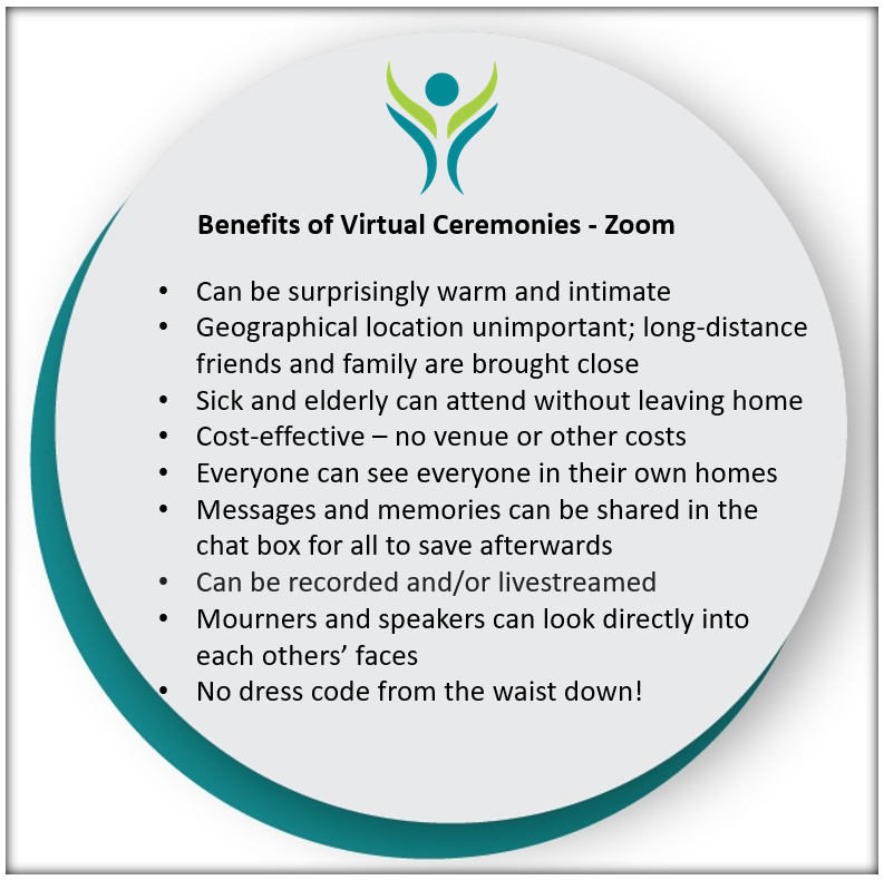 FuneralHumanist's tweet photo. There are many benefits to a Zoom funeral or celebration of life. The last one is a personal favourite.
#funeralcelebrant #zoomfuneral #zoomcelebrationoflife #virtualfuneral https://t.co/YIpPpAobAB