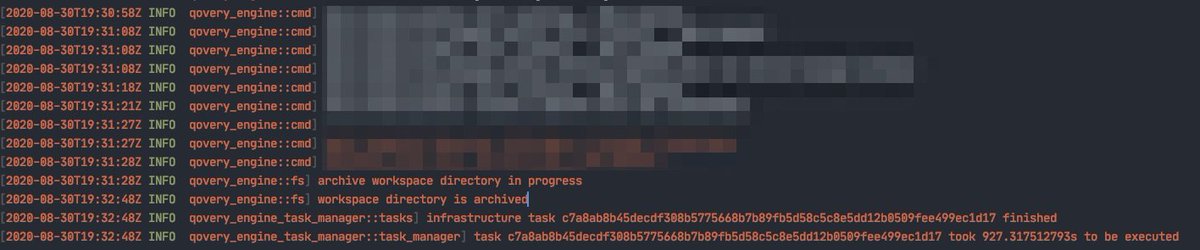 927 seconds (~15 min) to have a production-ready Kubernetes cluster on AWS/us-east-2 with <a href="/Qovery_/">Qovery</a> 
What "production-ready k8s cluster with Qovery" means?  It's like Heroku for developers and OpenShift for DevOps but on your own AWS account. #awscloud #Kubernetes