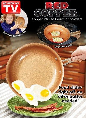 As Seen On TV 📺📺📺 on X: “Red Copper Frying Pan is the revolutionary  non-stick pan advertised on tv by Cathy Mitchell that is made from  extremely super strong copper. #pan #red #