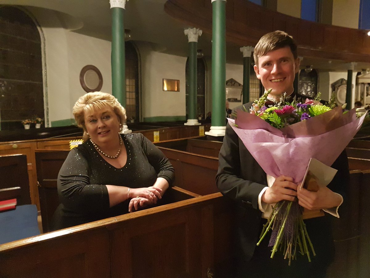 Congratulations to this year's winner of the Deborah Voigt Opera Prize, <a href="/Corr14David/">David Corr</a> with the Vice Chair of NI Opera Fionnuala Jay-O'Boyle. <a href="/ArtsCouncilNI/">Arts Council of Northern Ireland</a>.