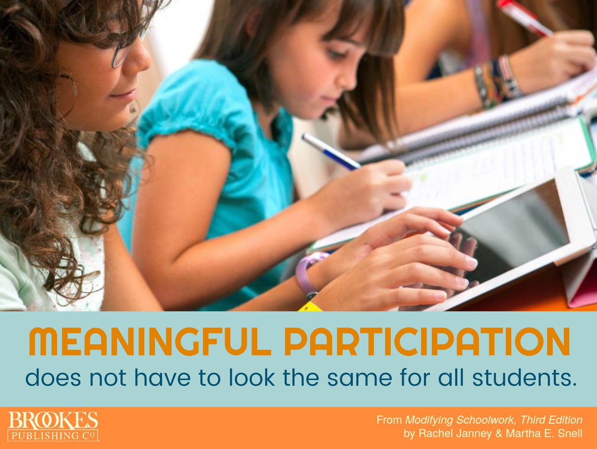 BrookesPubCo's tweet photo. Meaningful participation doesn't have to look the same for all students. #inclusion #quotes #iechat https://t.co/kwk5vyiA9p
