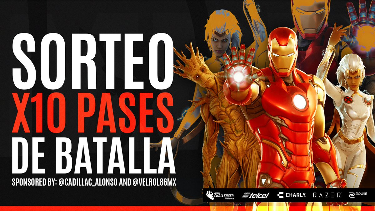 ¡SORTEO 10 PASES DE BATALLA FORTNITE!

Para participar sigue los pasos:

✅ Seguirnos <a href="/TimbersEsports/">Timbers Esports</a>
✅ Seguir a <a href="/Cadillac_Alonso/">Alonso 🎲</a>
✅ Seguir a <a href="/Velrol86Mx/">velrol</a>
🔄 RT y ❤️ MG 
👥 Mencionar dos amigos (no famosos). 

Ganadores en 1 semana, suerte a todos. 🥳

#GoTimbers 🌲