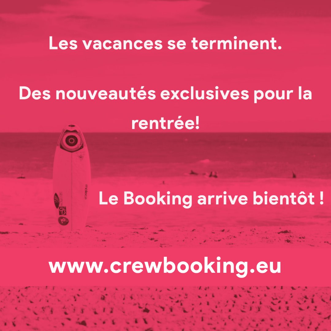 Crewbooking's tweet photo. ☀️L'été touche à sa fin. L'équipe de Crewbooking a profité de cette période pour mettre les bouchées doubles ! D'ici peu, de nouvelles fonctionnalités, dont le booking, arrivent. Le mot d'ordre : simplifions nous la vie !👍 Stay tuned ! #worksmartertogether https://t.co/MtrGOyLRHM