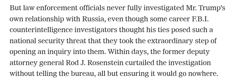 All the people who tried to say that Rosenstein appointed Mueller to get Trump were wrong. In fact Rosenstein closed McCabe's investigation into Trump within DAYS of McCabe opening it!And concealed that fact from McCabe's crew!