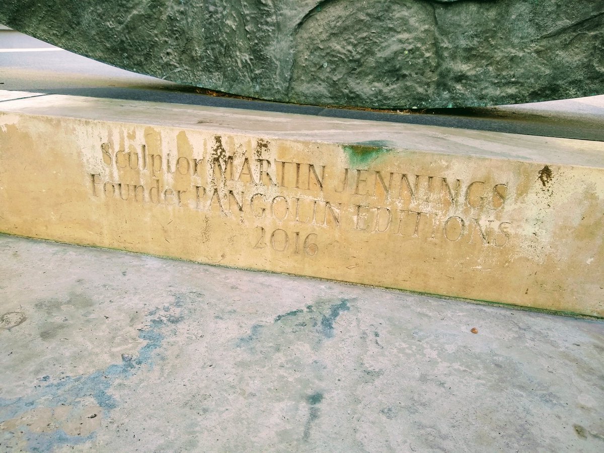 I noticed the unfortunate name of the sculptor's company - Pangolin Editions. Those poor pangolins   #womenstatues