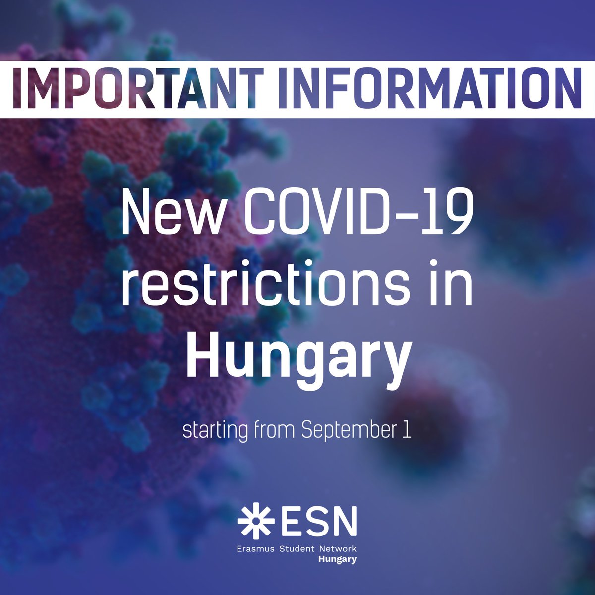 ESNHungary's tweet photo. The Hungarian government has decided to introduce new restrictions. Read about it here: https://t.co/Sa9fRTR4kL https://t.co/3MW8Grb6VE