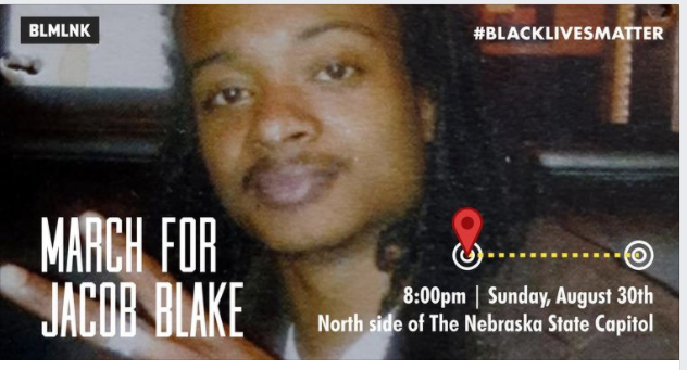 There will be a MARCH FOR JACOB BLAKE at the Nebraska State Capitol tonight (Sun 8/30) at 8pm. The march is hosted by the incredible <a href="/BLMLincoln/">Black Leaders Movement</a>--please follow and support! More details at the event page: facebook.com/events/4904730…