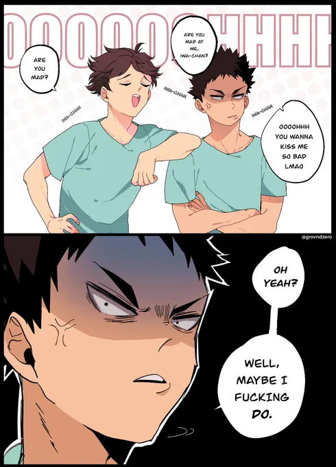 rewatched season 1 after like 5 years and happened to notice iwaoi flirting right in front of me 