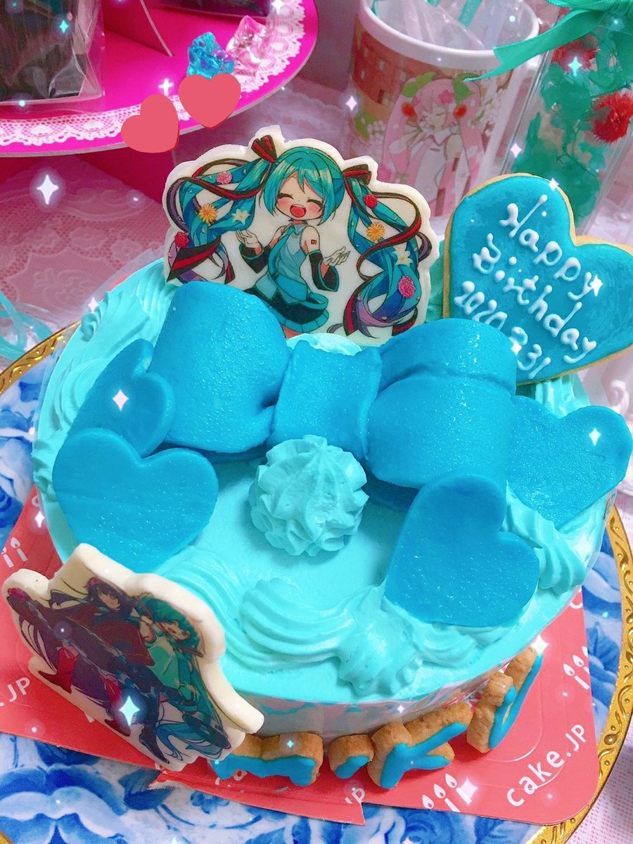マーベル໒ ﾟ Happy Birthday 8 31 ケーキのイラストは 香咲さくら様 Kasakisakura わな 様 Wanaxtuco に描いて頂きました お陰様で素敵なケーキになりました ありがとうございます 初音ミク 初音ミク誕生祭 初音