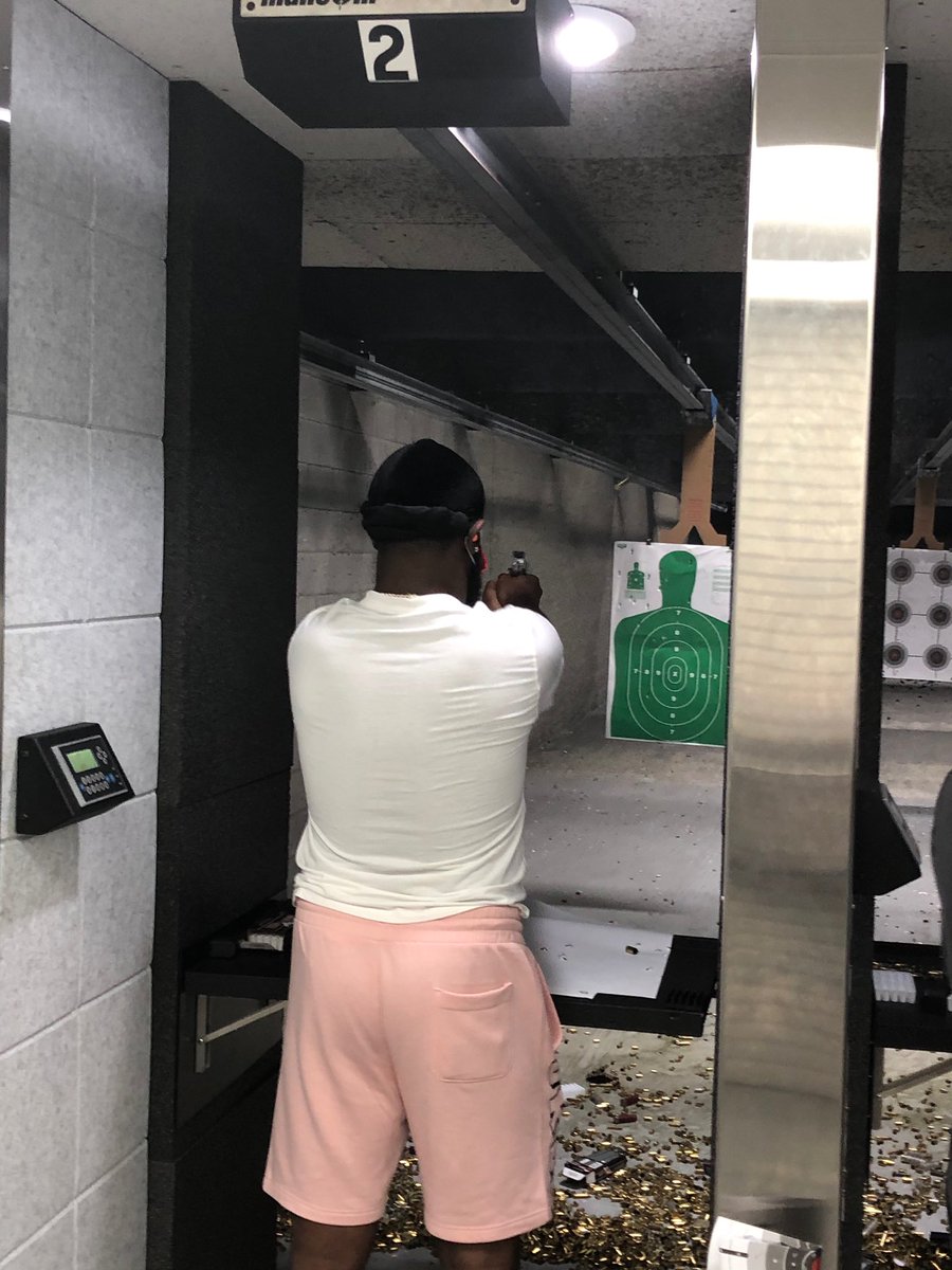 Gun range to hang out for the first time and i guess shorty had some running around to do without me here go a picture of me peeling that target muffin cap back blue