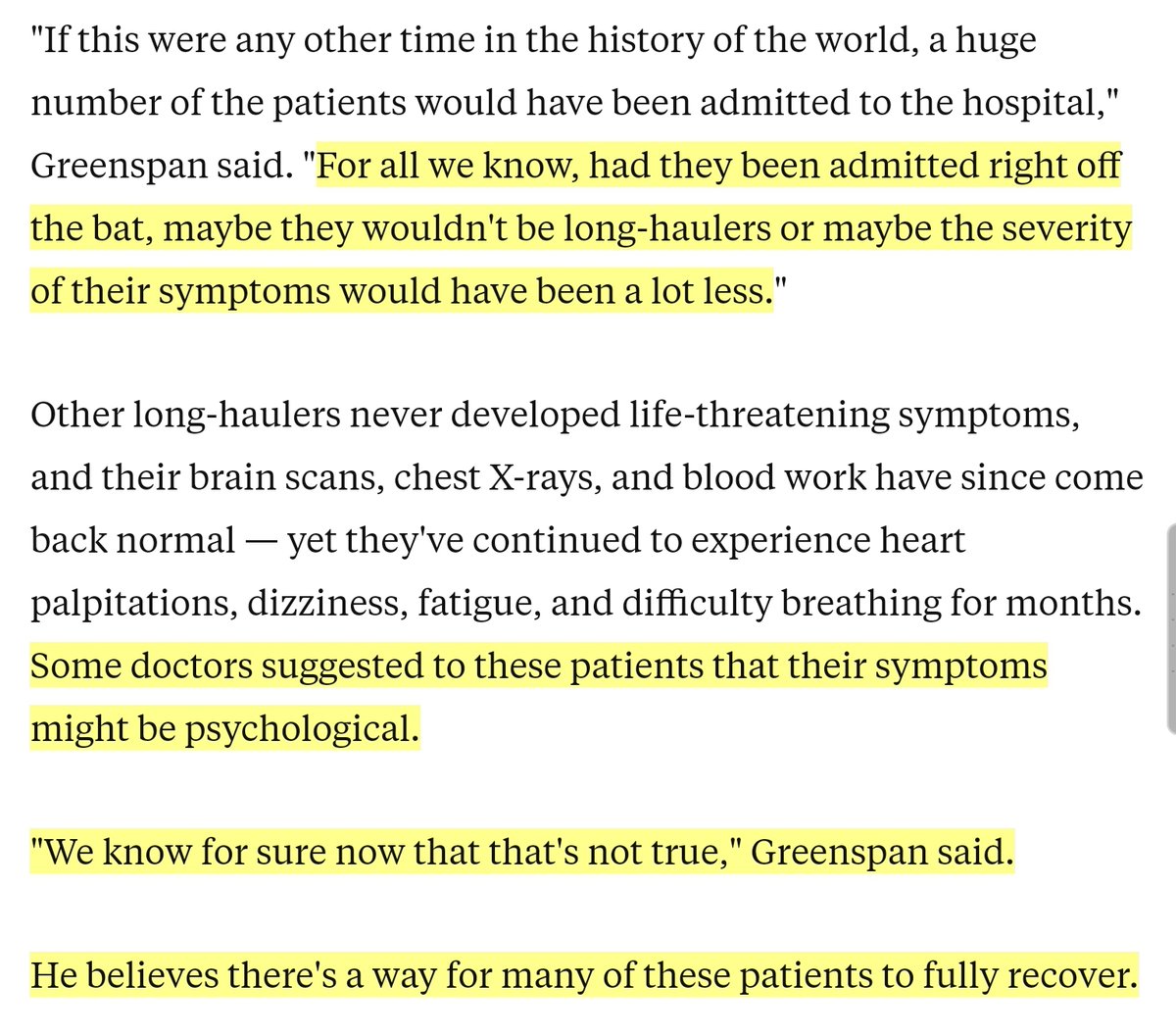 I came across an incredible story covering a bootcamp which is the USA's first online rehab program for COVID-19 patients - it's free of charge, you can donate if you want though  https://www.businessinsider.com/coronavirus-bootcamp-long-haulers-treatment-lingering-symptoms-2020-8?r=US&IR=T 8/n