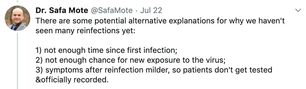 PP6. If it is unclear whether reinfection with the  #coronavirus is possible —and if there is already anecdotal evidence for it— assume that reinfection is possible, unless proven otherwise.(Note: this was supposed to appear before PP7 in this thread.)6/