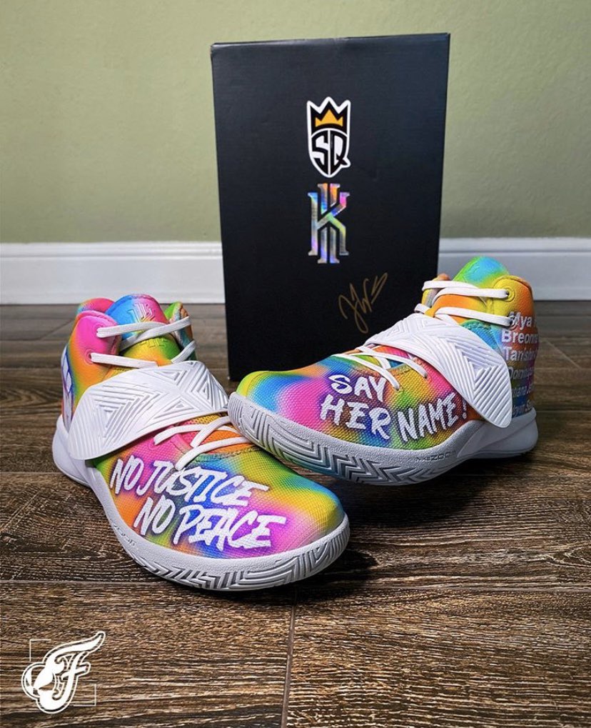 NatAchon's tweet photo. #SayHerName x “No Justice, No Peace” sneakers by @SMavunga_23. #SQCustoms 

BID: https://t.co/pmdKgD6bOp https://t.co/U6Rp9APZ91