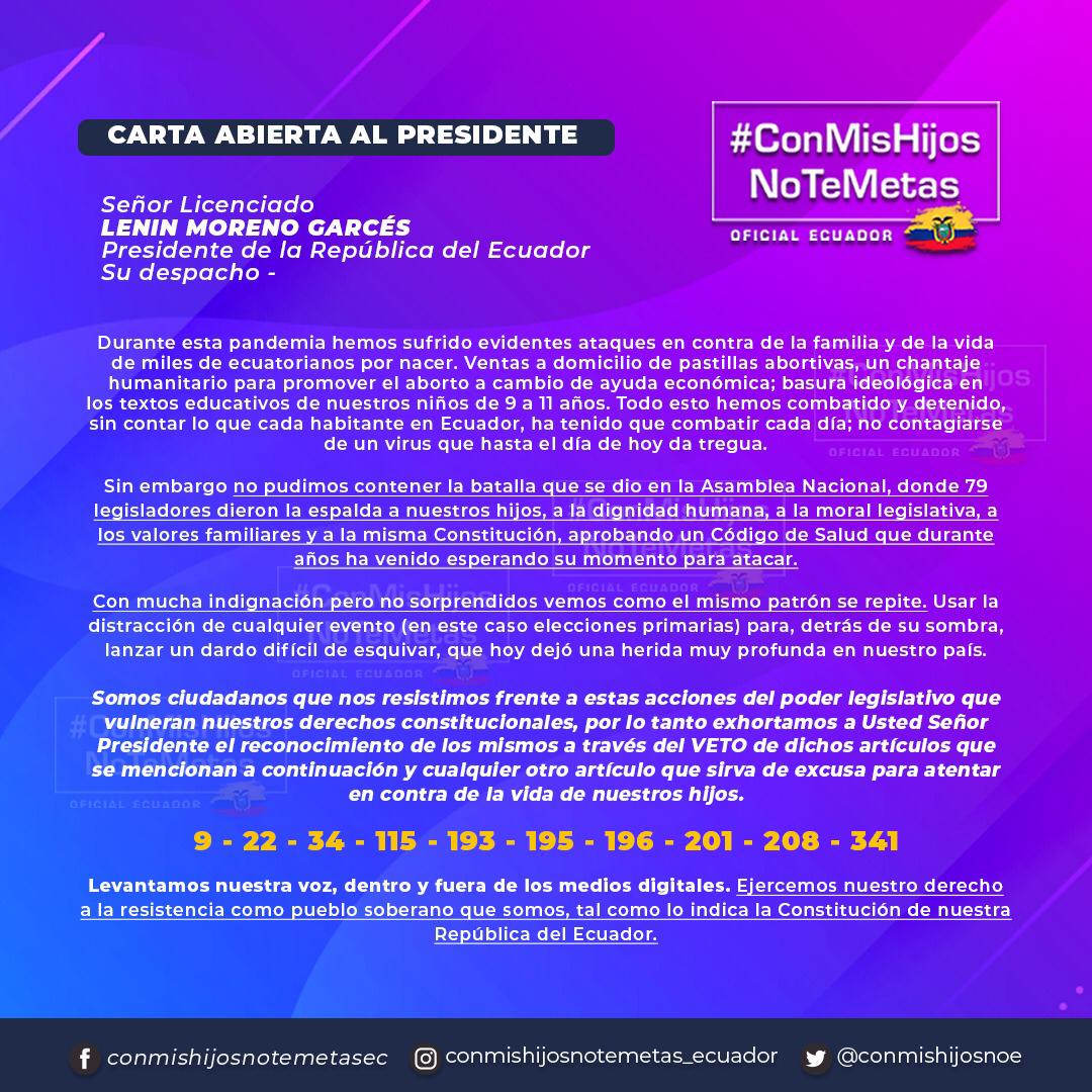 <a href="/Lenin/">Lenín Moreno</a> <a href="/Presidencia_Ec/">Presidencia Ecuador 🇪🇨</a> <a href="/AsambleaEcuador/">Asamblea Nacional</a>  ustedes no nos representan, Ecuador es un país PROVIDA 79 asambleístas no representan el sentir de 87 % de ciudadanod del país <a href="/jimlama7/">Jim</a> <a href="/albert_luisin/">Guayaco Alfa 🛠⚙️⛓🏴🔟⭕️💯</a> <a href="/fmaritza/">Fmar. La Ex Viceministra 😉</a> <a href="/vekale75/">🇪🇨Vekale75 Nunca te des por vencido</a> <a href="/AtrixIII/">ATRIX III</a> <a href="/theo12const/">theo constante</a> <a href="/americanvi/">AmericanVibes</a> @JusticieroHabla #VetaelCOS
