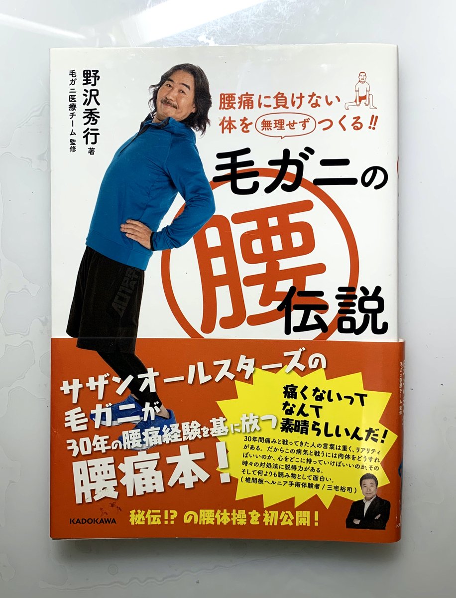 続いて好きな健康関連本 毛ガニの腰伝説 サザンオールスターズのパーカッショ 崎田ミナ 体メンテ書籍作業中の漫画