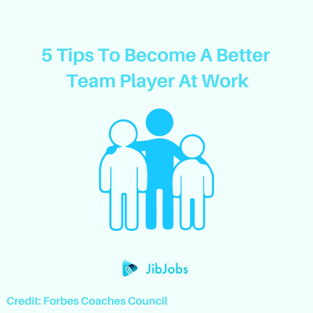 TheJibJobs's tweet photo. Tips on becoming a good team player at work https://t.co/a27b1J5eR1