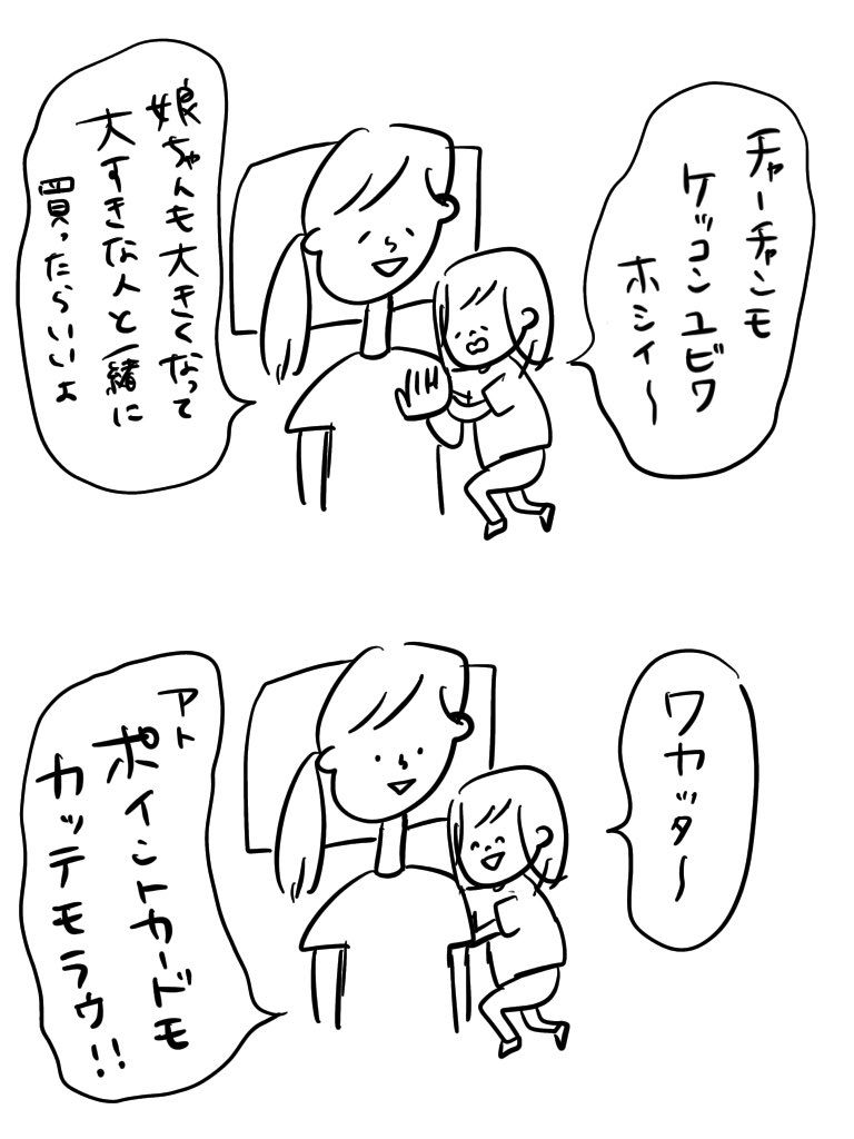 結婚指輪と娘

#むぴーの絵日記 