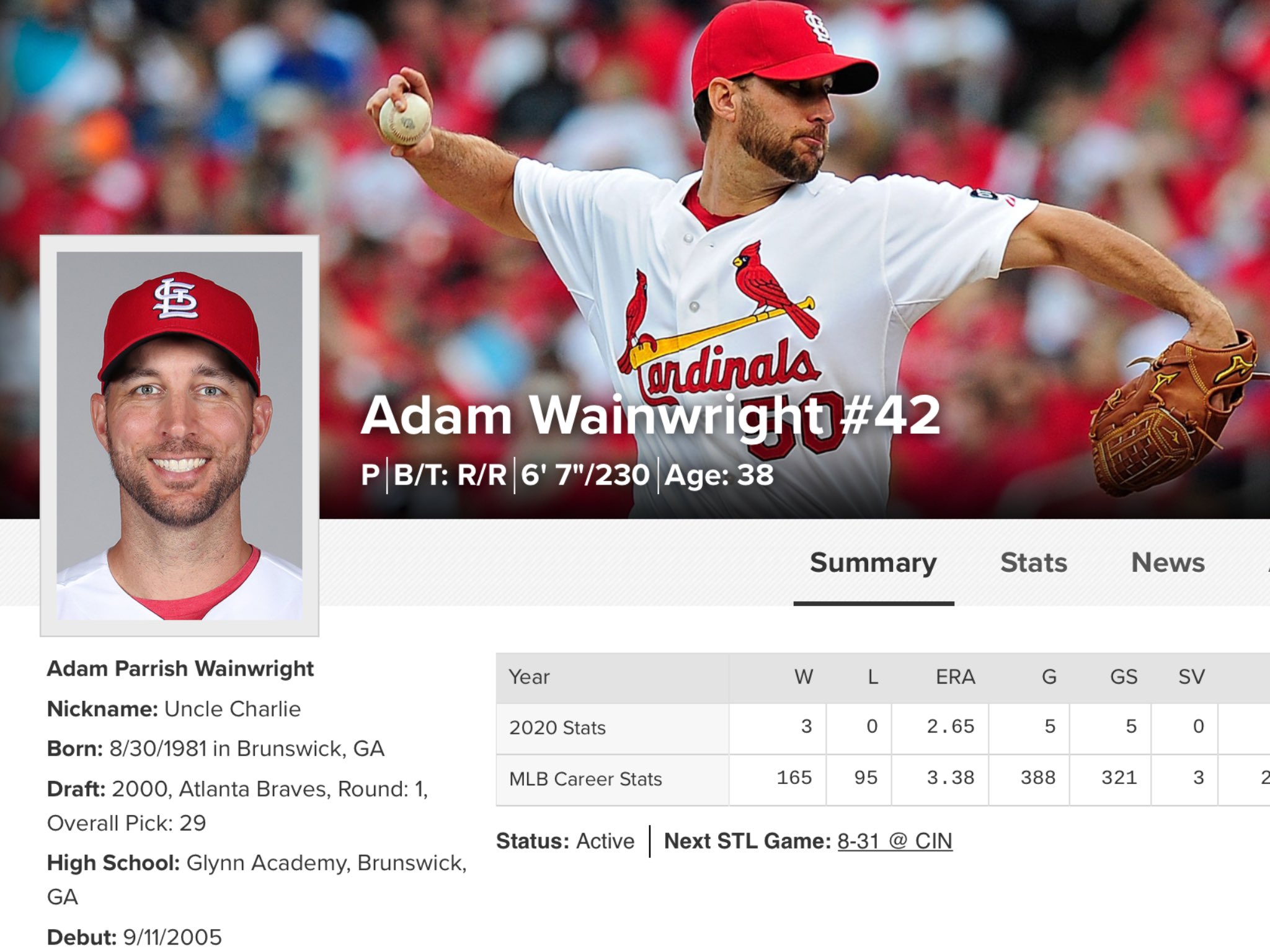 MLB Quality of Pitch on X: #STLCards Adam Wainwright 2020 Pitch Quality  4.73 QOPA (Top 17% MLB)⭐️ Late Break (Top 13%)⭐️ Vertical Break (Top 14%)⭐️  Horizontal Break (Top 20%)⭐️ Curveball 5.24 QOPA (