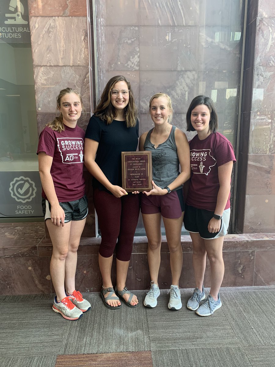 MorningsideODK's tweet photo. With no in-person Honors Convocation we delivered the awards to people and in person! 
Regina Bade won Staff Person of the Year 
Ag Club won the Tommerasen Award https://t.co/DYyEdsZytG